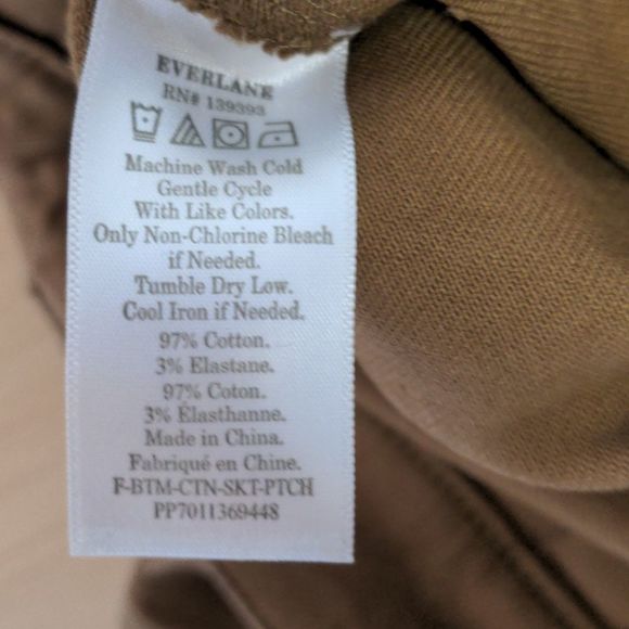 Everlane‎ Women's The Patch Pocket Skirt Size 00 Ochre - Picture 11 of 11